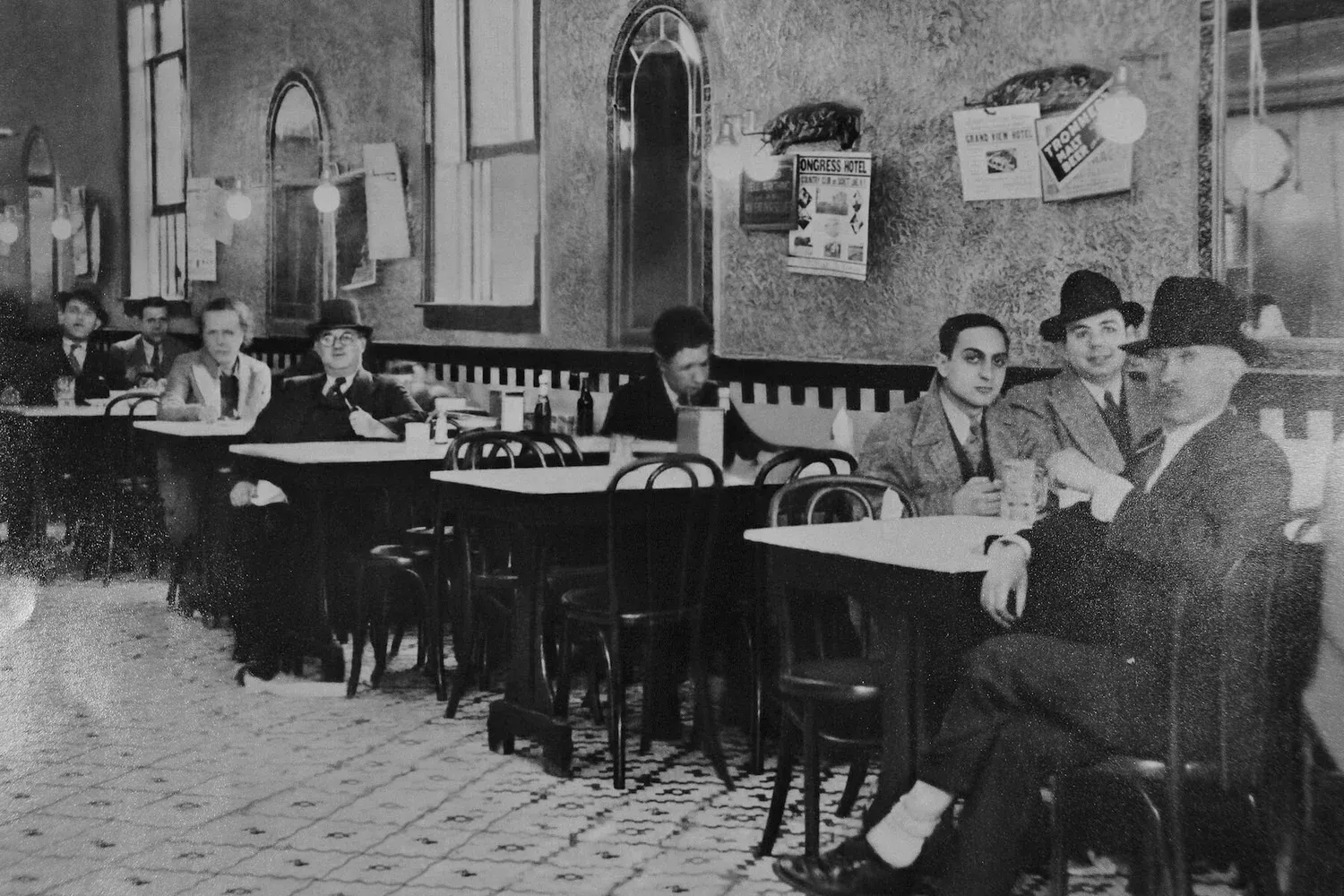 Jewish deli patrons in NYC Lower East Side