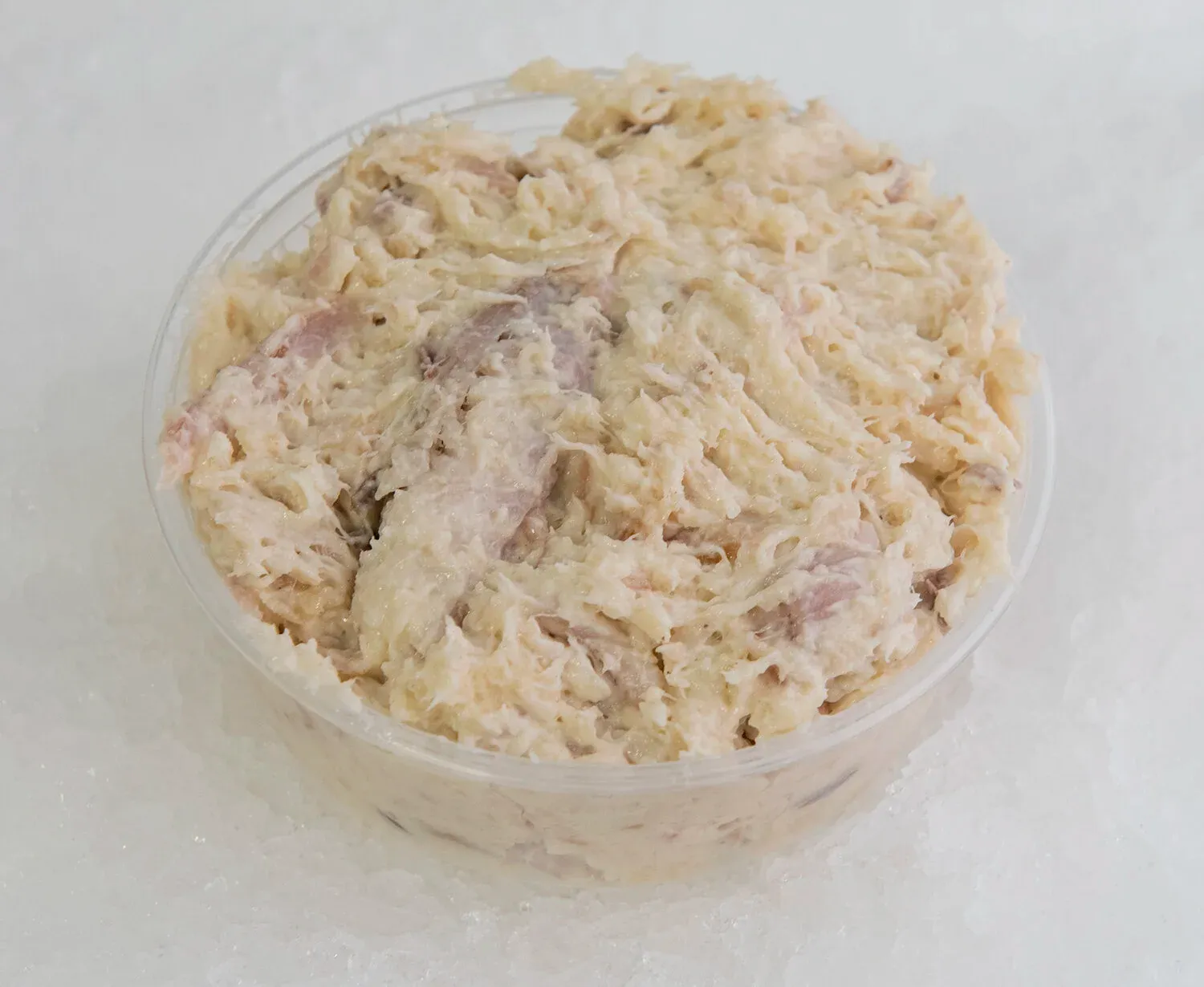 Whitefish salad in a container