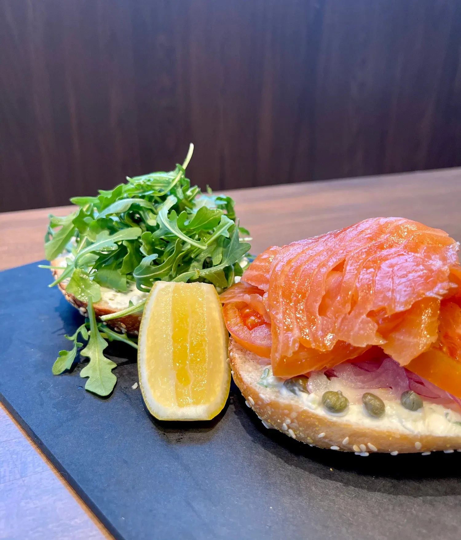 Brighton bagel platter deconstructed
