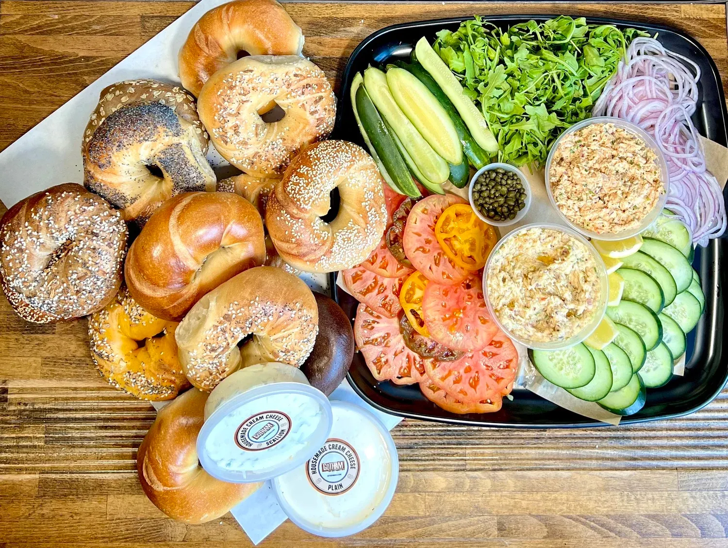 Gotham Bagels Westchester catering tray