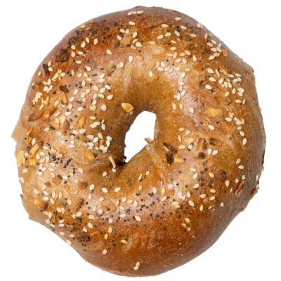 Gotham Bagels honey whole wheat everything bagel