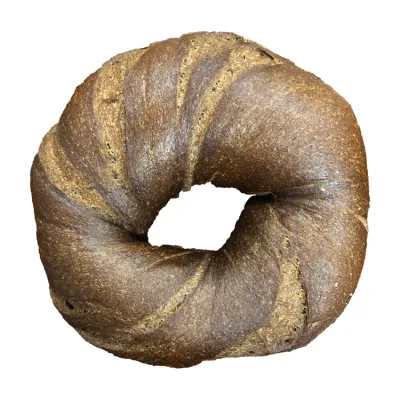Gotham Bagels hand-rolled pumpernickel bagel