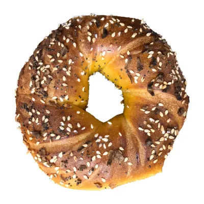 Gotham Bagels hand-rolled super egg everything bagel