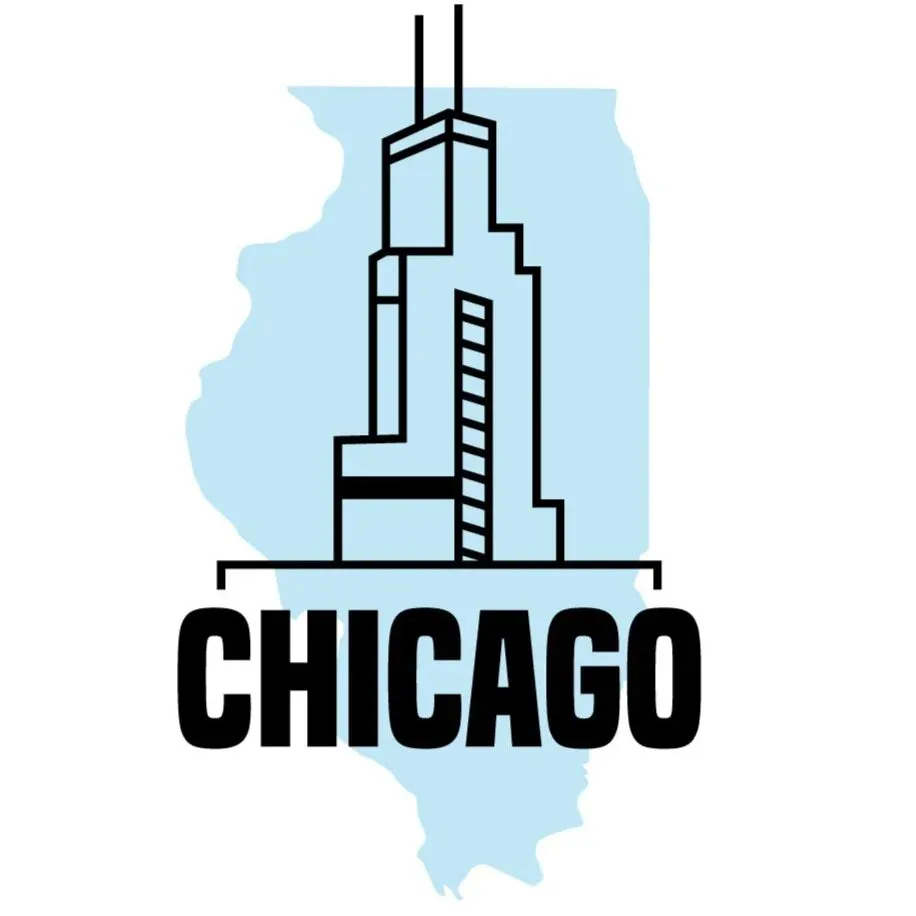 Chicago skyline graphic illustration