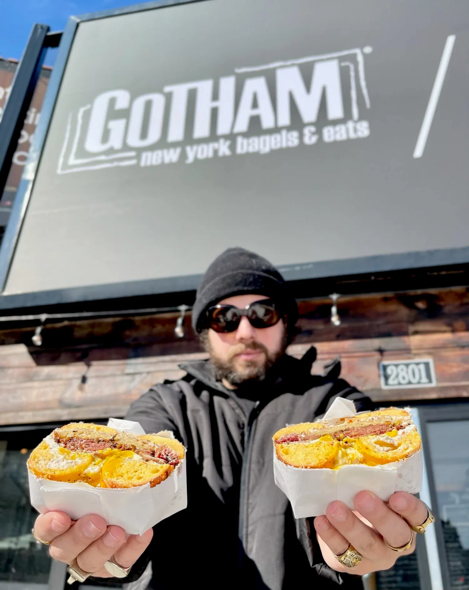 The Irving Park bagel sandwich at Gotham Bagels