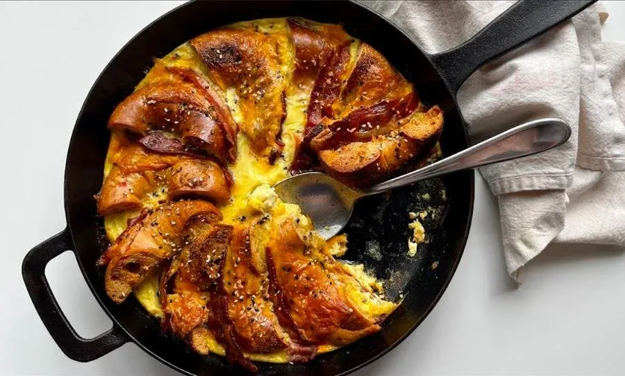 Bagel French toast casserole recipe