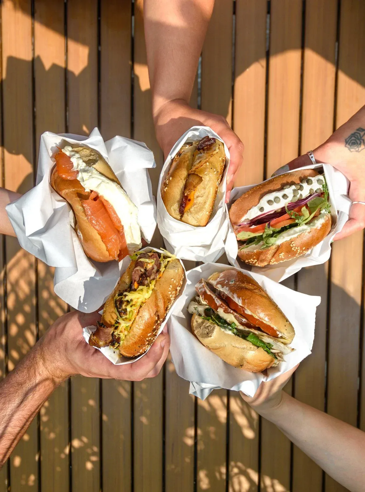 Unique bagel combination at Gotham Bagels