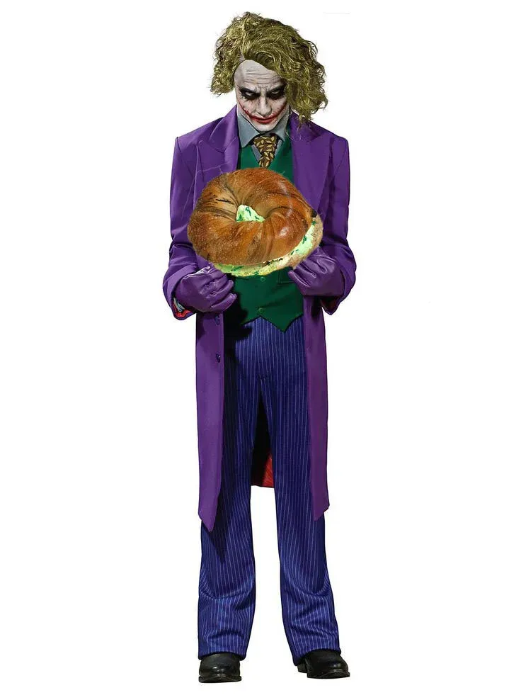 Joker illustration with a bagel