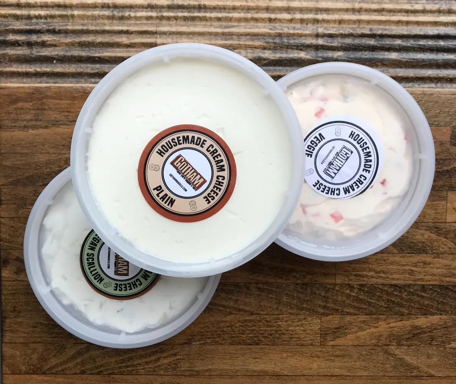 House-made cream cheese at Gotham Bagels