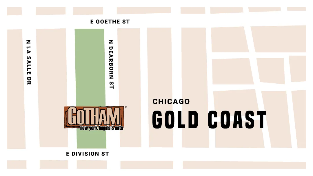 Map showing the Gotham Bagels Gold Coast location