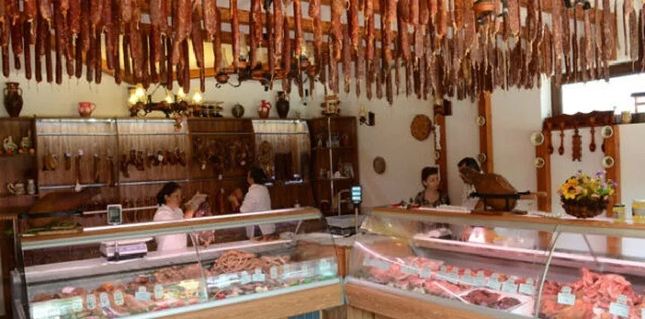 Butcher shop in Bucharest, Romania
