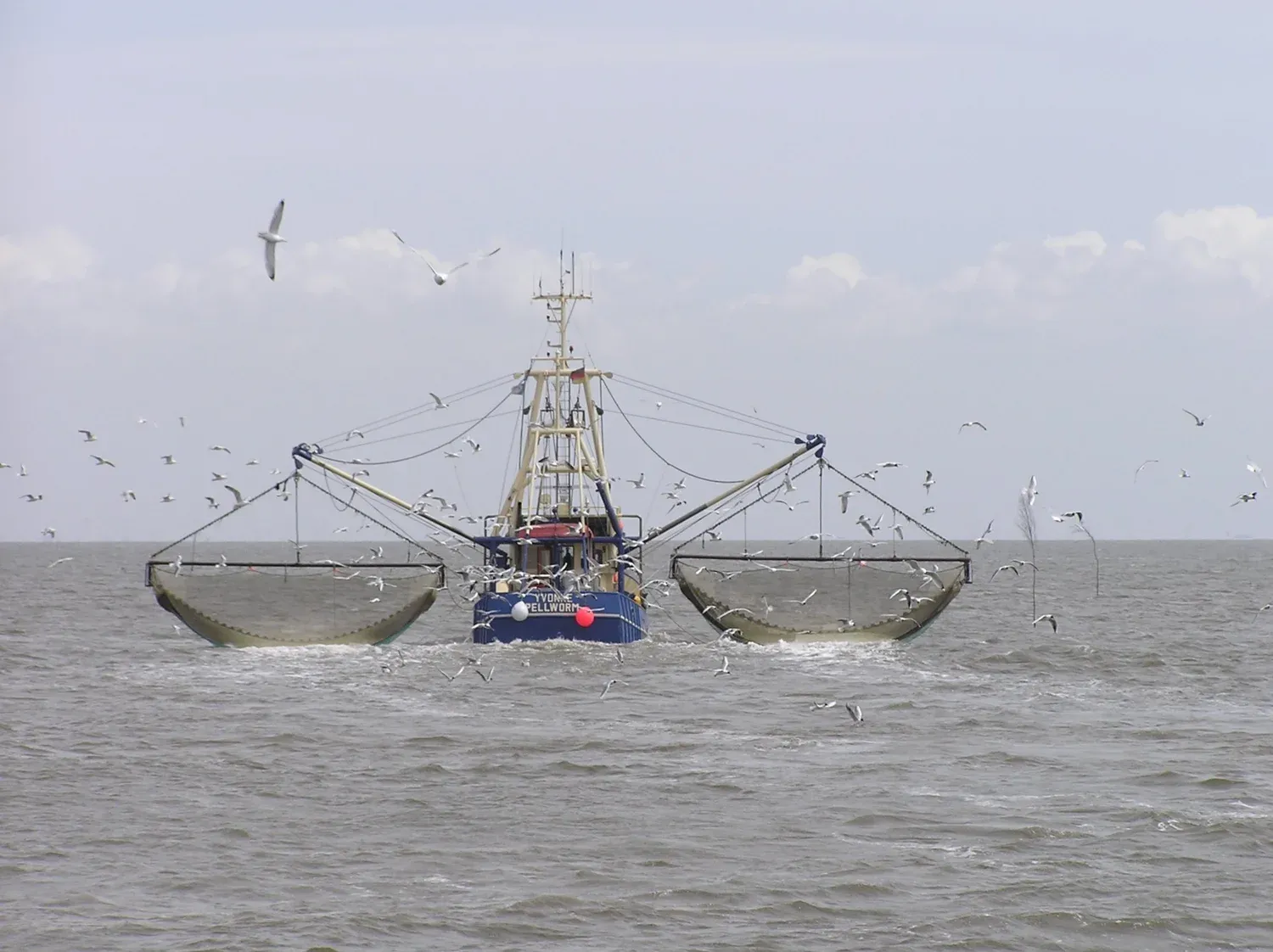 Crab fishing boat in the North Sea