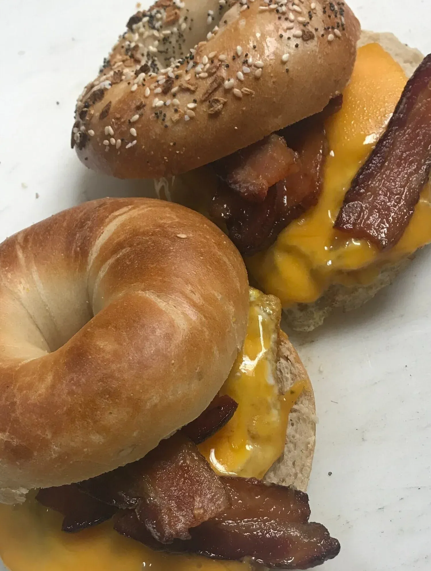 Breakfast bagel sandwiches at Gotham Bagels