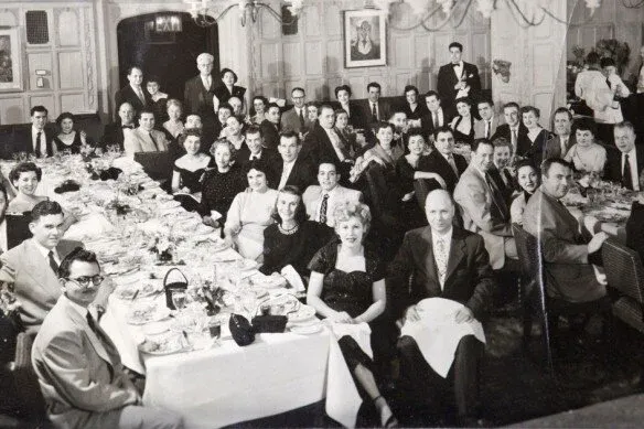 1930s brunch scene at a New York hotel