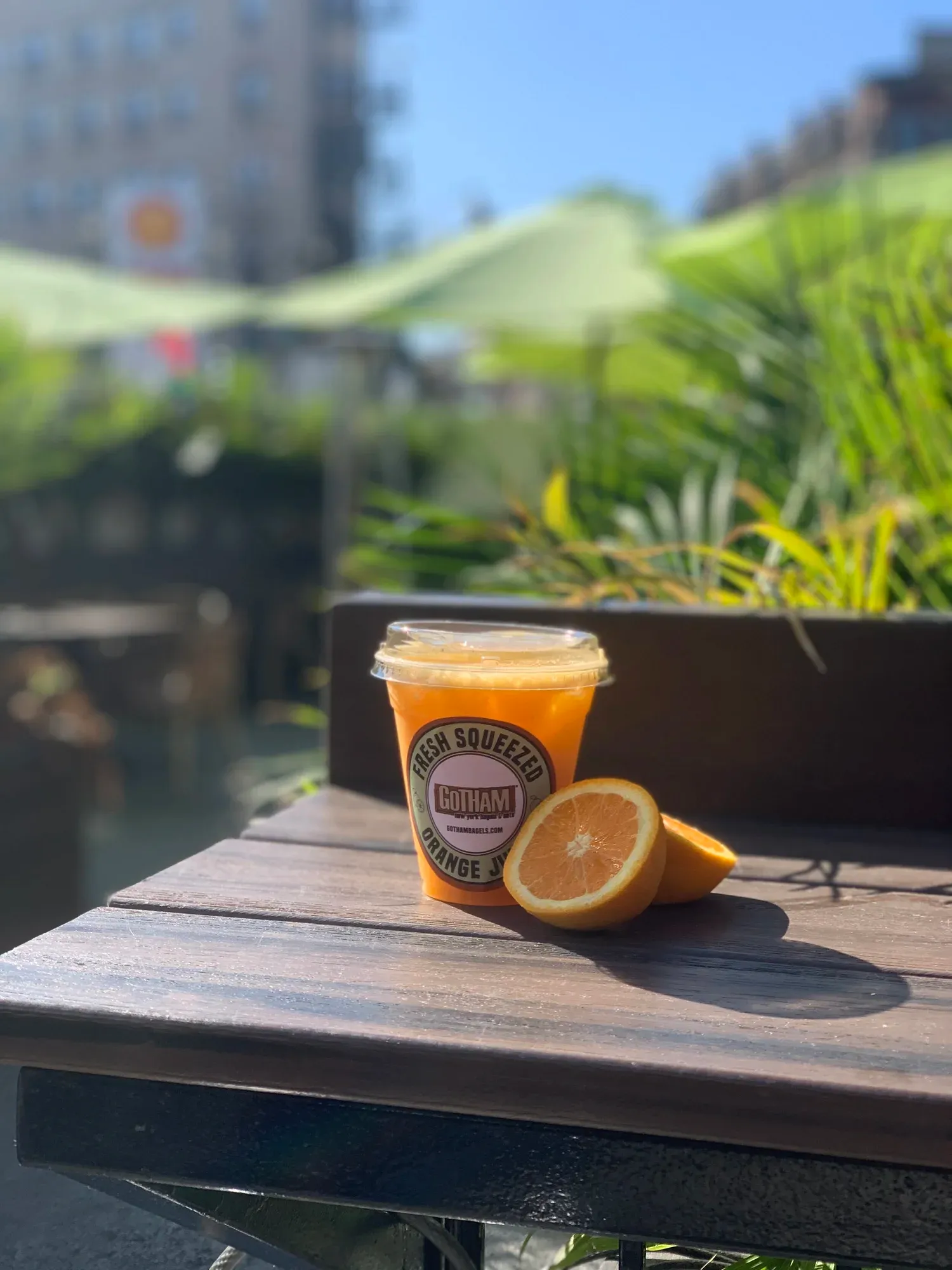 Fresh-squeezed orange juice in a glass