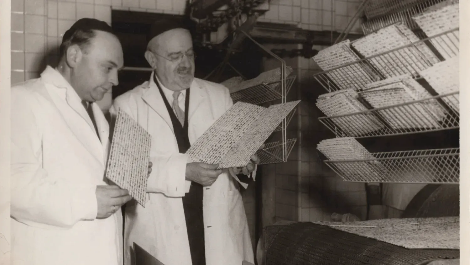 Matzo sheets in production